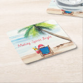 Weihnachten auf den Beach Untersetzer (angewinkelt)