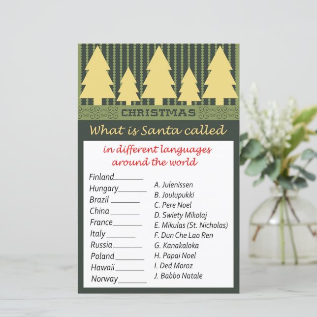 Weihnachten auf der ganzen Welt (Stehend Vorderseite)