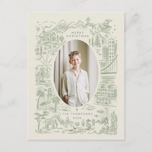 Weihnachten auf der ganzen Welt | Urlaubsglobetrot Postkarte (Vorderseite)