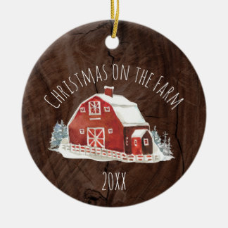 Weihnachten auf der Keramik der landwirtschaftlich Keramik Ornament
