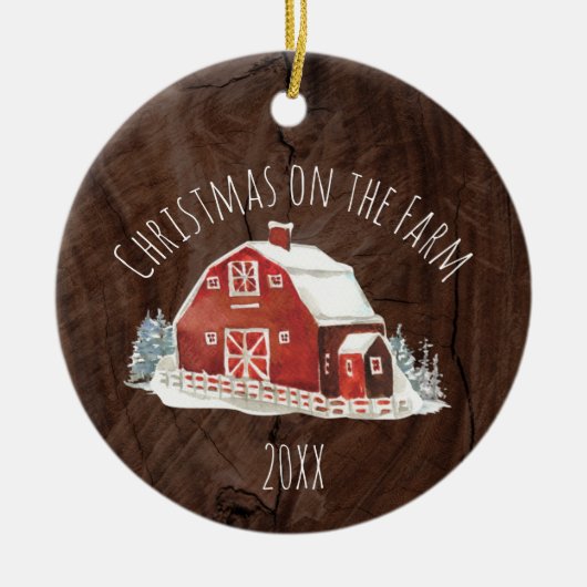 Weihnachten auf der Keramik der landwirtschaftlich Ornament (Vorne)