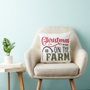 Weihnachten auf der landwirtschaftlichen Wohngesta Kissen