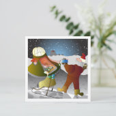 Weihnachten auf der Mondkarte (Stehend Vorderseite)