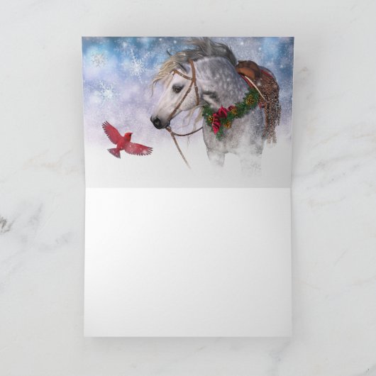 Weihnachten auf der Range Holiday Card Karte (Innenseite)