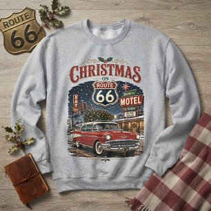 Weihnachten auf der Route 66 Oldtimer Sweatshirt