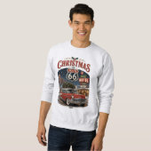 Weihnachten auf der Route 66 Oldtimer Sweatshirt (Vorne ganz)
