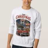 Weihnachten auf der Route 66 Oldtimer Sweatshirt (Vorderseite)