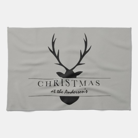 Weihnachten auf der... rustikal, waldreich, geschirrtuch (Horizontal)