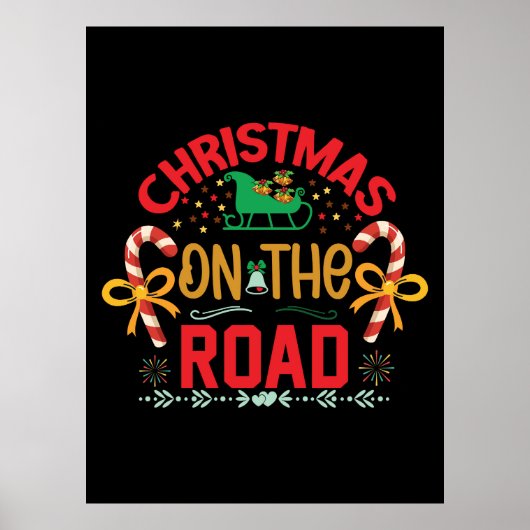 Weihnachten auf der Straße Poster (Vorne)