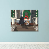 Weihnachten auf der Vorderseite, eingewickelte Lei Leinwanddruck (Insitu (Holzboden))