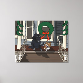 Weihnachten auf der Vorderseite, eingewickelte Lei Leinwanddruck