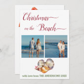 Weihnachten auf der weißen Muschelkolonne am Stran (Vorne/Hinten)