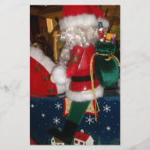 Weihnachten auf einem Pferd mit Schnee Kunst druck Briefpapier (Vorderseite)