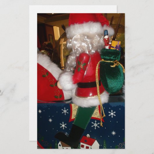 Weihnachten auf einem Pferd mit Schnee Kunst druck Briefpapier (Vorne/Hinten)