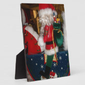 Weihnachten auf einem Pferd mit Schnee Kunst druck Fotoplatte (Seite)