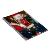 Weihnachten auf einem Pferd mit Schnee Kunst druck Notizblock (Rechte Seite)