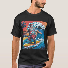 Weihnachten auf einem Surfbrett mit Sonnenbrille - T-Shirt