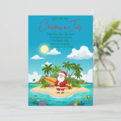 Weihnachten auf einer Insel im Juli Einladung (Stehend Vorderseite)