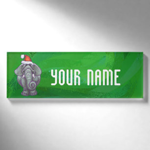 Weihnachten auf Grün Namenschild