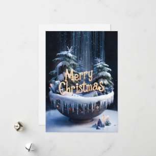 Weihnachten auf magischer Schüssel - Weihnachtskar