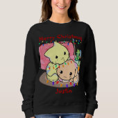 Weihnachten auf Matte, personalisierter Name Sweatshirt (Vorderseite)