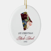 Weihnachten auf Rhode Island Personalisierter Staa Keramik Ornament (Rechts)
