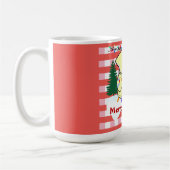 Weihnachten auf Schnee, personalisierter Name Kaffeetasse (Links)