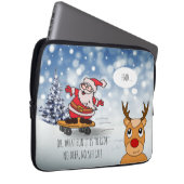 Weihnachten auf Skateboard für Kinder Weihnachten Laptopschutzhülle (Vorne Rechts)