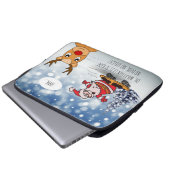 Weihnachten auf Skateboard für Kinder Weihnachten Laptopschutzhülle (Vorne Knopf)