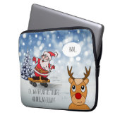 Weihnachten auf Skateboard für Kinder Weihnachten Laptopschutzhülle (Vorderseite Links)