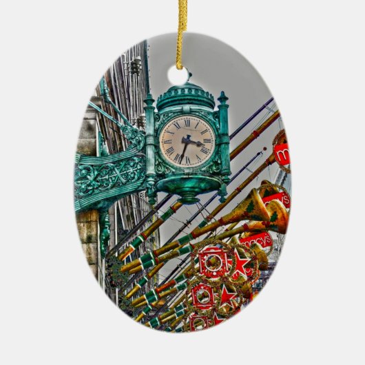 Weihnachten auf Staat Keramik Ornament (Vorne)