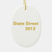 Weihnachten auf Staats-Straße Keramikornament (Hinten)