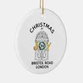 Weihnachten auf Zuhause 1. Weihnachten im neuen Ha Keramik Ornament (Rechts)