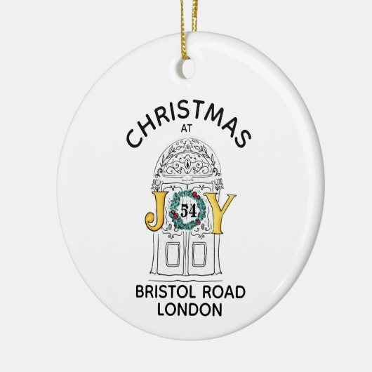 Weihnachten auf Zuhause 1. Weihnachten im neuen Ha Keramik Ornament (Links)