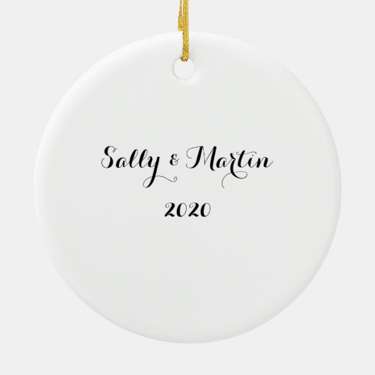 Weihnachten auf Zuhause 1. Weihnachten im neuen Ha Keramik Ornament (Hinten)