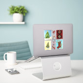 Weihnachten Aufkleber (Laptop auf Schreibtisch)