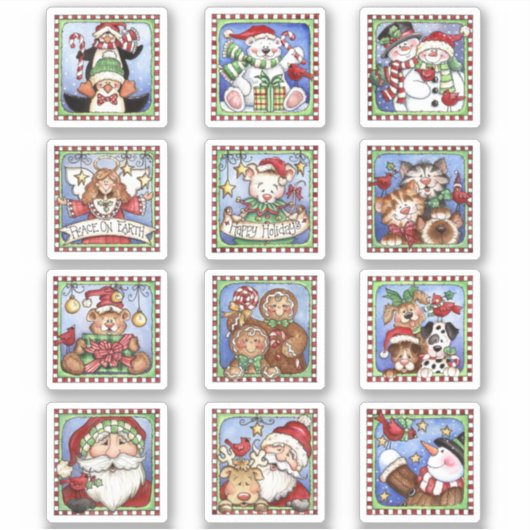 Weihnachten Aufkleber (Vorderseite)