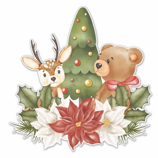 Weihnachten Aufkleber (Vorderseite)