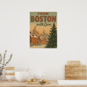 Weihnachten aus Boston mit Liebe  Poster (Küche)