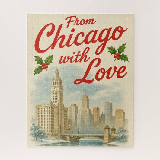Weihnachten - aus Chicago mit Liebe Puzzle (Vertikal)