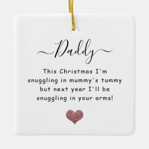 Weihnachten aus dem Kamm Papa zu sein Keramikornament