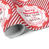 Weihnachten aus dem Offiziellen Siegel Rote Streif Geschenkpapier (Rolleneckpunkt)