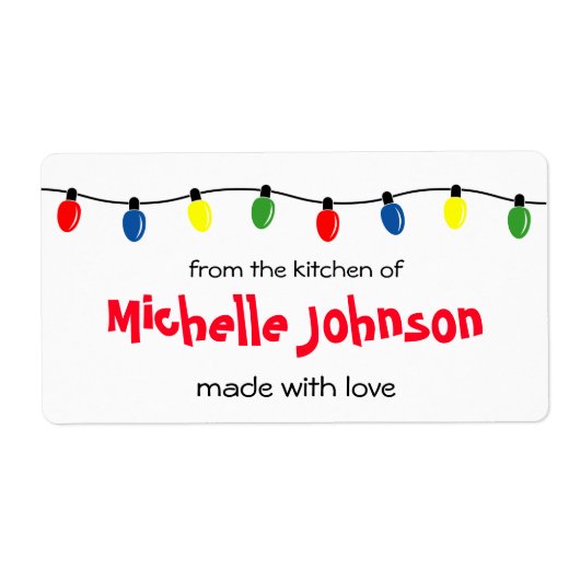 Weihnachten aus der Küche hausgemachte Etiketten (Vorne)