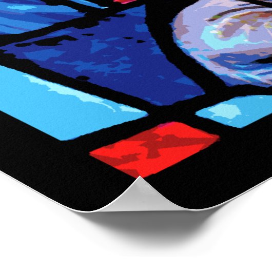 Weihnachten aus gebettetem Glas Poster (Ecke)