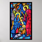 Weihnachten aus gebettetem Glas Poster (Vorne)