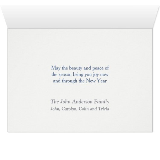 Weihnachten aus Kanada Hirsche Weihnachtskarte (Innenansicht Horizontal (Unten))