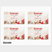 Weihnachten aus Liebe Rustikale Holzpappe Rechteckiger Aufkleber (Blatt)