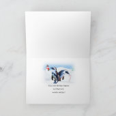 Weihnachten , Aus Pärchen, Pinguine im Schnee (Innenseite)