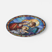 Weihnachten aus verkettetem Glas Pappteller (Schrägansicht)