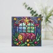 Weihnachten aus verkettetem Glas: Wintersonnenwend Karte (Stehend Vorderseite)